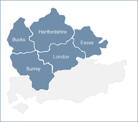 We cover all of London and the Home Counties.